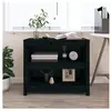 vidaXL Bibliothèque Noir 80x35x68 cm Bois de pin massif