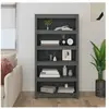 vidaXL Bibliothèque Gris 80x35x154 cm Bois de pin massif