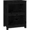 vidaXL Bibliothèque Noir 50x35x68 cm Bois de pin massif