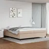 vidaXL Sommier à lattes de lit avec matelas Cappuccino 200x200 cm