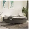vidaXL Sommier à lattes de lit et matelas Gris foncé 140x190cm Velours