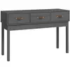 vidaXL Table console Gris 114x40x75 cm Bois massif de pin
