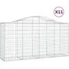 vidaXL Paniers à gabions arqués 11 pcs 200x50x100/120 cm fer galvanisé