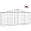 vidaXL Paniers à gabions arqués 13 pcs 200x50x80/100 cm Fer galvanisé