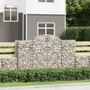 vidaXL Paniers à gabions arqués 20 pcs 200x50x120/140 cm Fer galvanisé