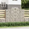 vidaXL Paniers à gabions arqués 10 pcs 200x50x160/180 cm Fer galvanisé