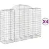 vidaXL Paniers à gabions arqués 4 pcs 200x50x140/160 cm Fer galvanisé