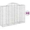 vidaXL Paniers à gabions arqués 8 pcs 200x50x140/160 cm Fer galvanisé