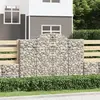 vidaXL Paniers à gabions arqués 15 pcs 200x50x140/160 cm Fer galvanisé