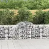 vidaXL Paniers à gabions arqués 4 pcs 200x50x80/100 cm Fer galvanisé