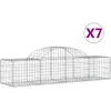 vidaXL Paniers à gabions arqués 7 pcs 200x50x40/60 cm fer galvanisé
