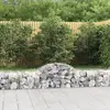 vidaXL Paniers à gabions arqués 2 pcs 200x50x40/60 cm fer galvanisé
