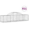 vidaXL Paniers à gabions arqués 11 pcs 200x50x40/60 cm fer galvanisé