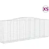 vidaXL Paniers à gabions arqués 5 pcs 400x50x140/160 cm Fer galvanisé