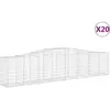 vidaXL Paniers à gabions arqués 20 pcs 400x50x80/100 cm Fer galvanisé