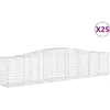vidaXL Paniers à gabions arqués 25 pcs 400x50x80/100 cm Fer galvanisé