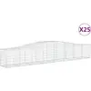 vidaXL Paniers à gabions arqués 25 pcs 400x50x60/80 cm Fer galvanisé