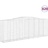 vidaXL Paniers à gabions arqués 20 pcs 400x50x140/160 cm Fer galvanisé