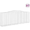 vidaXL Paniers à gabions arqués 7 pcs 400x50x140/160 cm Fer galvanisé