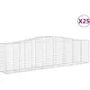 vidaXL Paniers à gabions arqués 25 pcs 400x50x100/120 cm Fer galvanisé