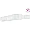vidaXL Paniers à gabions arqués 2 pcs 400x50x40/60 cm Fer galvanisé