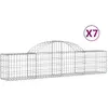 vidaXL Paniers à gabions arqués 7 pcs 200x30x40/60 cm Fer galvanisé