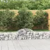vidaXL Paniers à gabions arqués 3 pcs 200x30x40/60 cm Fer galvanisé