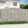 vidaXL Paniers à gabions arqués 3 pcs 400x50x220/240 cm Fer galvanisé