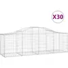 vidaXL Paniers à gabions arqués 30 pcs 200x50x60/80 cm fer galvanisé