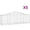 vidaXL Paniers à gabions arqués 5 pcs 200x50x60/80 cm Fer galvanisé