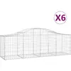 vidaXL Paniers à gabions arqués 6 pcs 200x50x60/80 cm Fer galvanisé