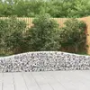 vidaXL Paniers à gabions arqués 2 pcs 400x30x40/60 cm Fer galvanisé