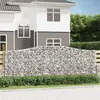 vidaXL Paniers à gabions arqués 7 pcs 400x30x140/160 cm Fer galvanisé