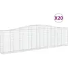 vidaXL Paniers à gabions arqués 20 pcs 400x30x100/120 cm Fer galvanisé