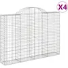 vidaXL Paniers à gabions arqués 4 pcs 200x30x140/160 cm Fer galvanisé
