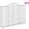 vidaXL Paniers à gabions arqués 13 pcs 200x30x140/160 cm Fer galvanisé
