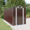 vidaXL Abri de jardin Marron foncé 192x523x223 cm Acier galvanisé