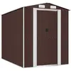 vidaXL Abri de jardin Marron foncé 192x274x223 cm Acier galvanisé
