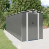 vidaXL Abri de jardin Gris clair 192x606x223 cm Acier galvanisé