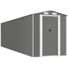 vidaXL Abri de jardin Gris clair 192x772x223 cm Acier galvanisé