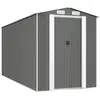 vidaXL Abri de jardin Gris clair 192x440x223 cm Acier galvanisé