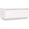 vidaXL Table basse Blanc 80x50x35 cm Bois massif de pin
