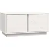 vidaXL Table basse Blanc 80x50x40 cm Bois massif de pin