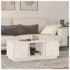 vidaXL Table basse Blanc 110x50x40 cm Bois massif de pin