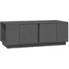 vidaXL Table basse Gris 110x50x40 cm Bois massif de pin