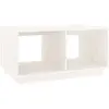 vidaXL Table basse Blanc 80x50x40 cm Bois massif de pin
