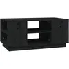 vidaXL Table basse Noir 90x49x40,5 cm Bois massif de pin