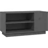 vidaXL Meuble TV Gris 80x35x40,5 cm Bois de pin massif