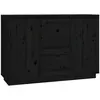 vidaXL Buffet Noir 111x34x75 cm Bois massif de pin