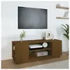 vidaXL Meuble TV Marron miel 110x35x40,5 cm Bois de pin massif